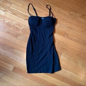 Lulu’s black mini dress